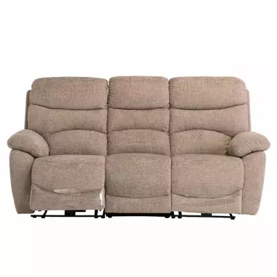 Sand Chanel Fabric 3 Seater